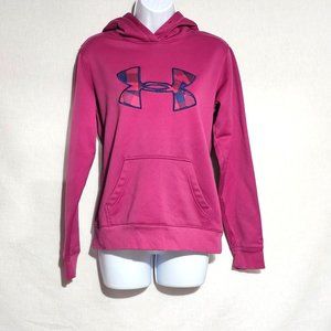 Under Armor Storm Semi-Fitted Fuchsia Woman's Small Pullover Hoodie Sweatshirt